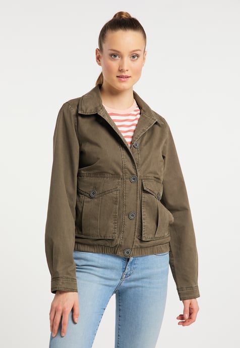 Dreimaster light jacket women Military olive - Image 3