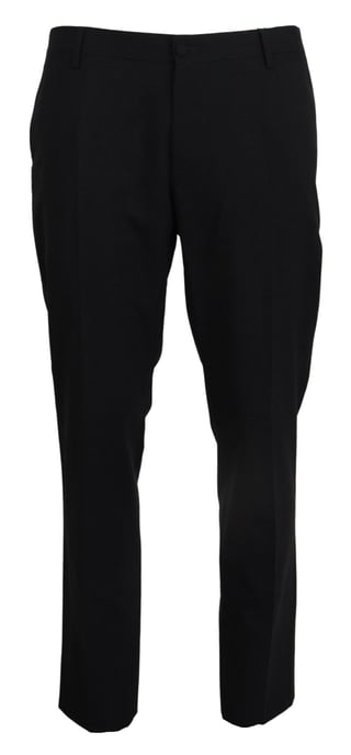 Pantalón Formal Slim Fit de Hombre en Lana Gris Stretch de Dolce & Gabbana - Image 1