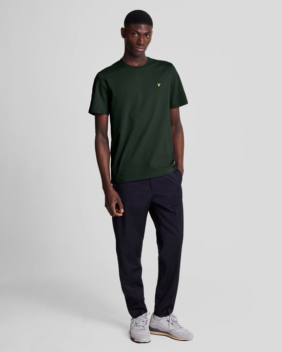 Camiseta verde azulado con logo en el pecho de Lyle & Scott - Image 2