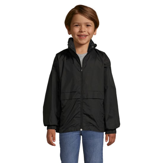 SOLS Childrens/Kids Surf Windbreaker (Black) - Image 1