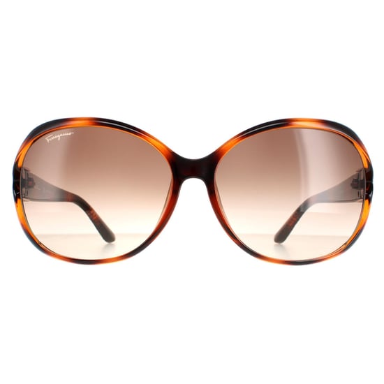 Salvatore Ferragamo Oval Señoras Tortuga Marrón Gradiente SF770SA - Image 1