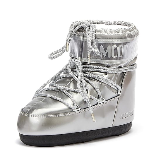 Moon Boot Classic Icon Low Glance Womens Silver Boots - Image 3