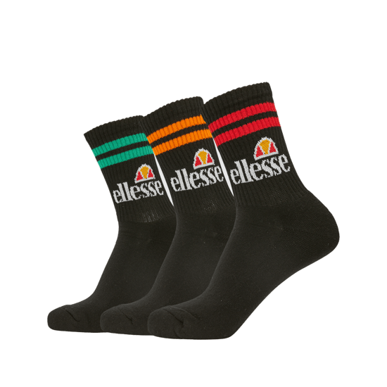 Ellesse 3 Pack Short Crew Sock in Black - Image 1