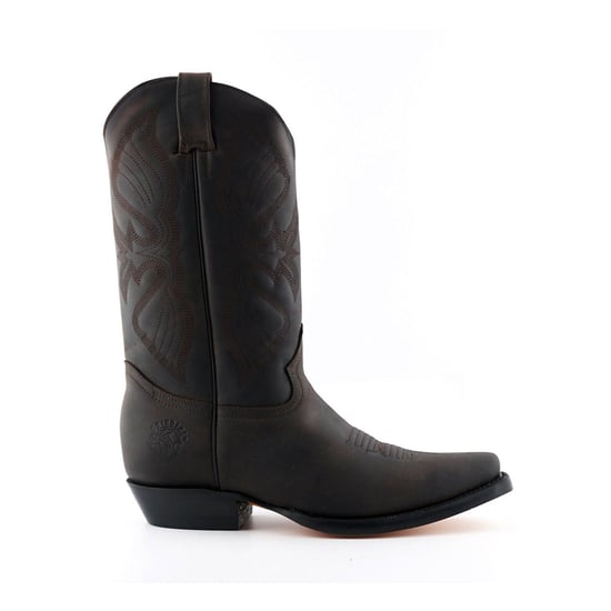 Grinders Mens Brown Cowboy Leather Boots- Louisiana