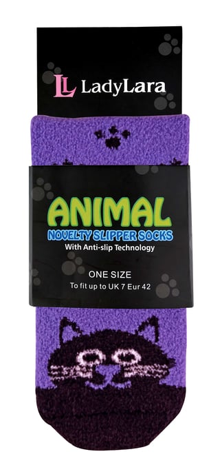 Calcetines antideslizantes para mujer con diseño de animales - Image 2