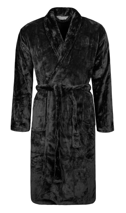 Heat Holders - Suave y cálida bata para hombre - Negro - Image 1