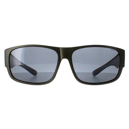INVU Rectangle Unisex Matte Olive Metallic Grey Polarized E2601