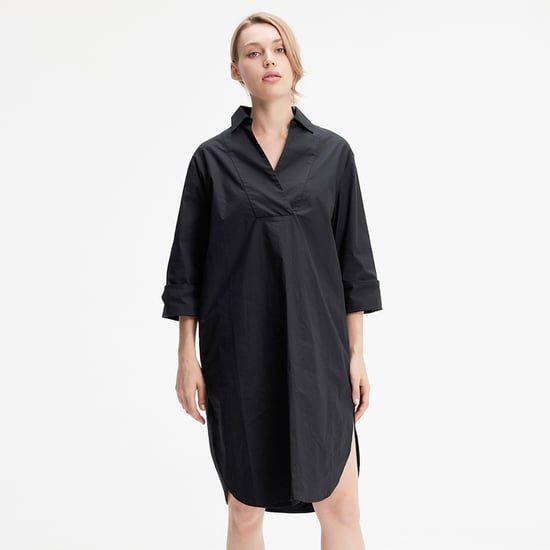 Minimalist cotton shirt dress - Image 1