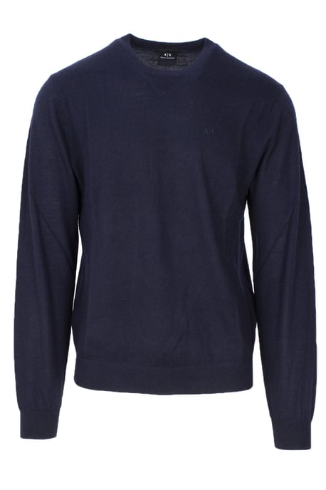Jersey de punto para hombre de Armani Exchange en azul - Image 1