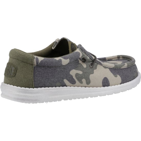 HEYDUDE Wally Washed Camo Polyester Men's Camo Boat Shoes - Image 2