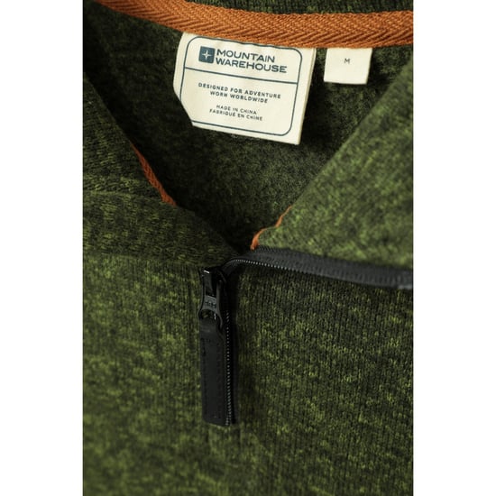 Mountain Warehouse Mens Idris II Half Zip Fleece Top (Dark Khaki) - Image 4