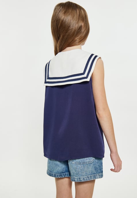 Dreimaster Blouse marine - Image 4