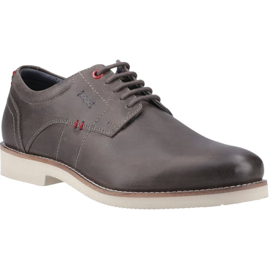 Pod Hampton Leather Men's Grey Lace-Up Shoes - Image 1