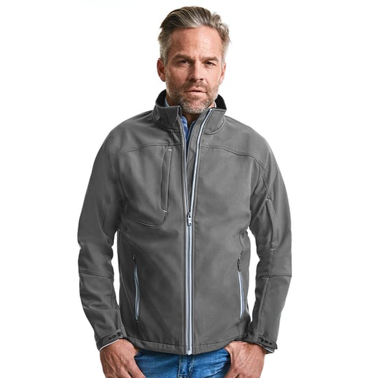 Russell Mens Bionic Softshell Jacket (Iron Grey) - Image 2