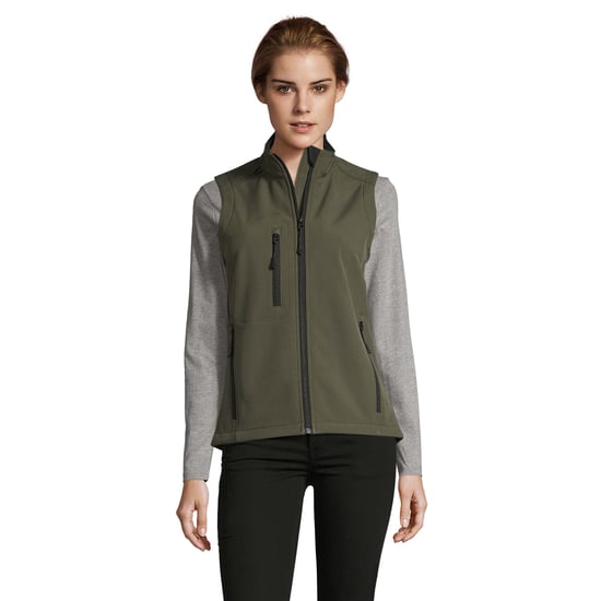 SOLS Womens/Ladies Rallye Soft Shell Bodywarmer Jacket (Dark Green) - Image 5