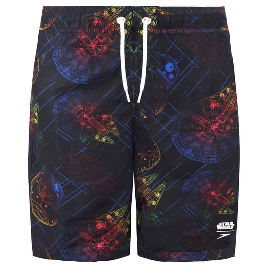 Speedo Star Wars All Over Print 15 Zoll schwarze Junior-Wassershorts - Image 1