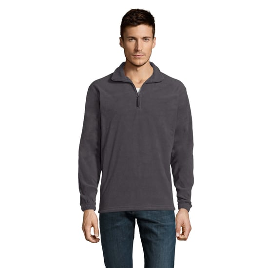 SOLS Unisex Adult Ness Half Zip Fleece Top (Charcoal Grey) - Image 1
