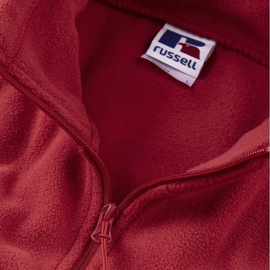 Russell Mens Full Zip Outdoor Fleece Jacket (Classic Red) - Image 3