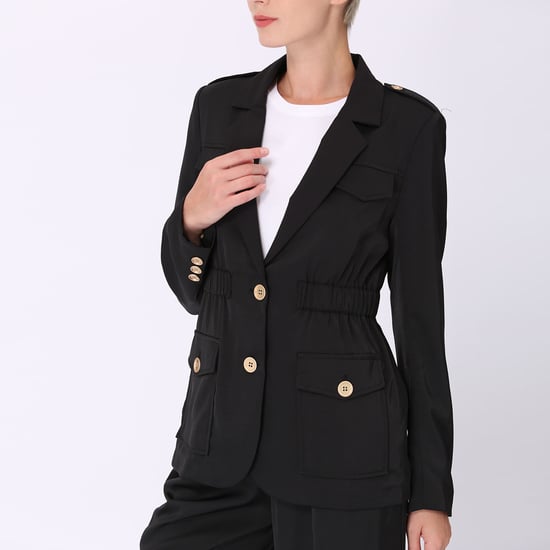 Safari blazer with gathered waist - Image 2