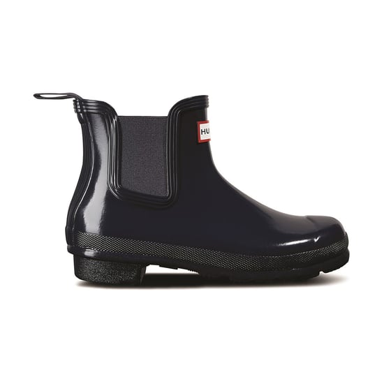Hunter Original Chelsea Gloss Rubber Women's Navy Wellington Boots - Image 3