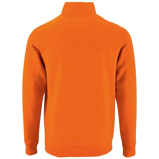 SOLS Mens Stan Zip Standing Collar Jumper (Orange) - Image 2