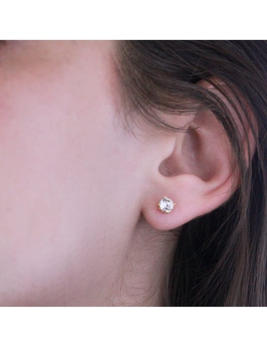Pendientes Kristine - Oro y Cristal - Image 2