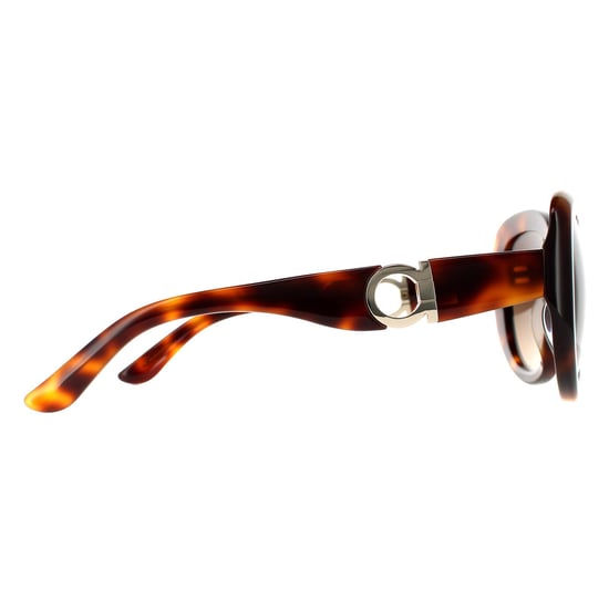 Gafas de sol ovaladas para mujer de carey marrón degradado Salvatore Ferragamo - Image 4