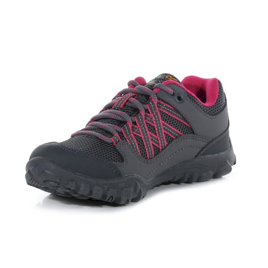Regatta Childrens/Kids Edgepoint Waterproof Walking Shoes (Steel/Pink Fusion) - Image 3