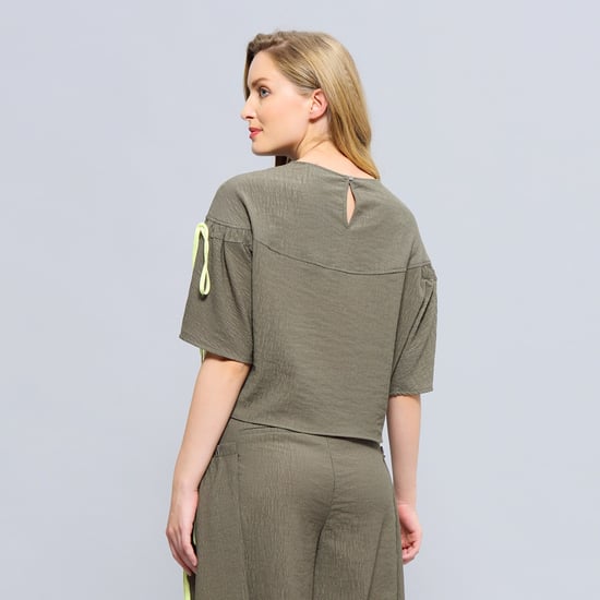 Tulip sleeves crop top - Image 3