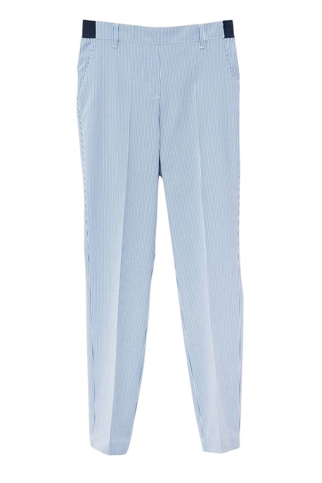 Fine Stripe Stretch Trousers