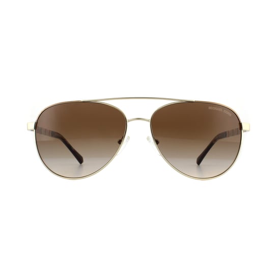 Michael Kors Sunglasses San Juan MK1047 101413 Light Gold Dark Brown Gradient