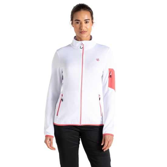 Dare 2B Womens/Ladies Mountain Series Full Zip Fleece Jacket (White)