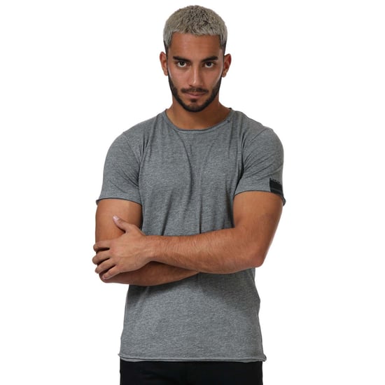 Men's Replay Raw Cut Cotton T- Shirt in Grey