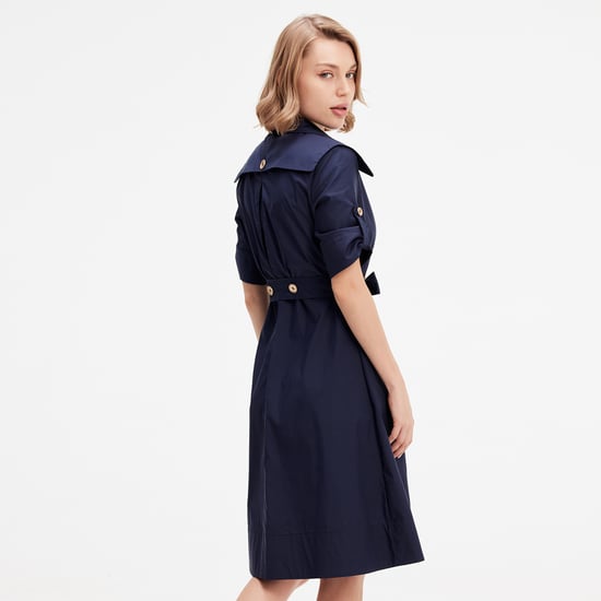 Cotton trench-coat dress - Image 4