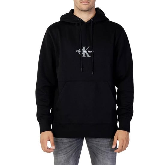 Sudadera con capucha negra de Calvin Klein Jeans para hombre - Image 1