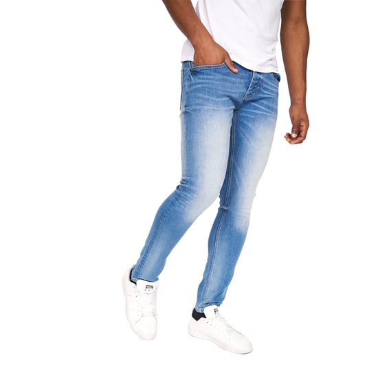Crosshatch Mens Barbeck Slim Jeans (Light Wash) - Image 3