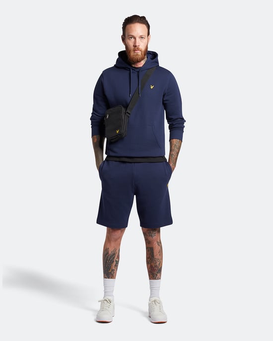 Lyle & Scott Pullover Hoodie Plus in Navy - Image 4