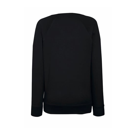 Fruit OF The Loom Ladies Fitted Lightweight Raglan Sweatshirt (240 GSM) (Black) - Image 2