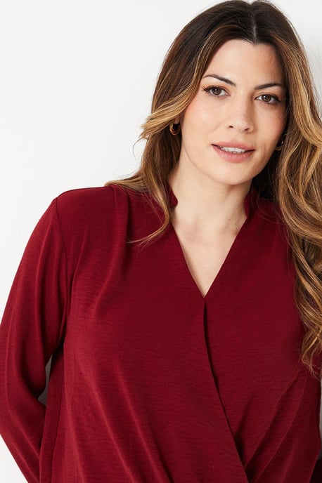Long Sleeve Wrap Top - Image 2