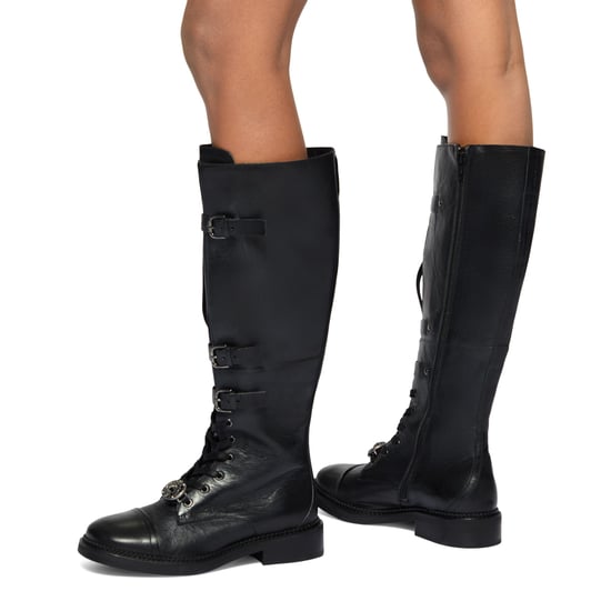 Kurt Geiger London Leather Monument Strap Boots