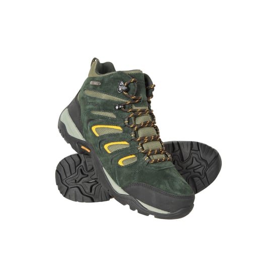 Mountain Warehouse Mens Aspect Extreme Wolverine Suede IsoGrip Walking Boots (Dark Green) - Image 1