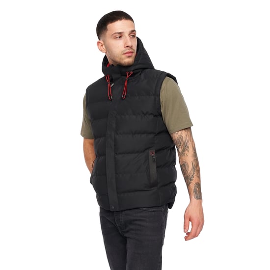 Crosshatch Mens Kampleys Embossed Gilet (Black) - Image 1