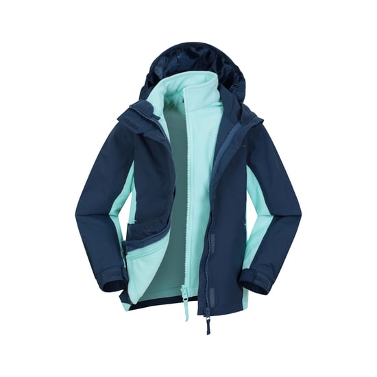 Mountain Warehouse Childrens/Kids Lightning 3 in 1 Waterproof Jacket (Blue)