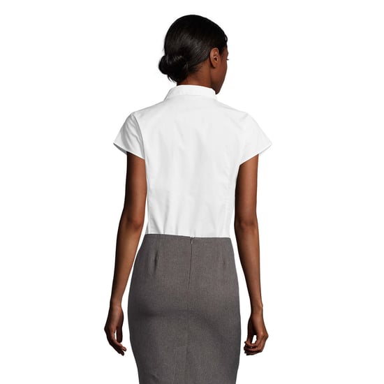 SOLS Womens/Ladies Excess Stretch Short-Sleeved Blouse (White) - Image 2