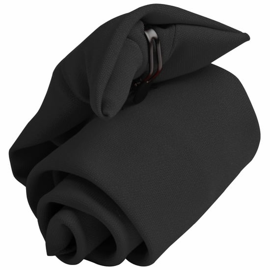 Premier Tie - Mens Plain Clip On Tie (Pack of 2) (Black) - Image 1