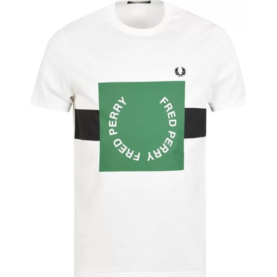 Fred Perry M8521 129 Graphic White T-Shirt