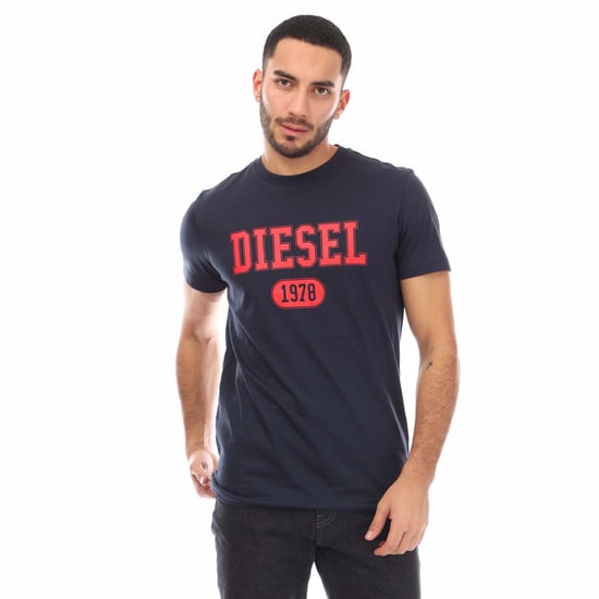Diesel 1978 Varsity Design camiseta azul marino - Image 1