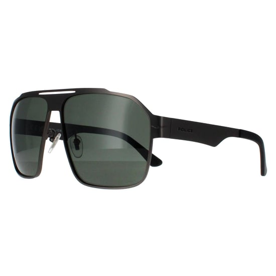 Police Aviator Hombre Baquelita Mate Satinado Gris Verde Polarizado SPLL08 Cumbre 1 - Image 1