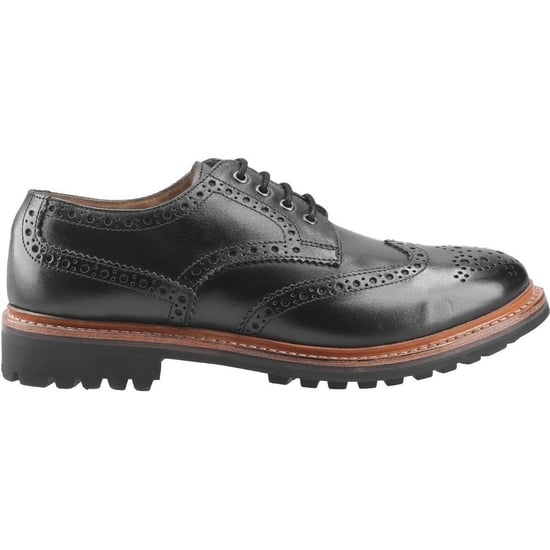 Cotswold Mens Quenington Commando Lace Up Dress Leather Shoe (Black) - Image 3