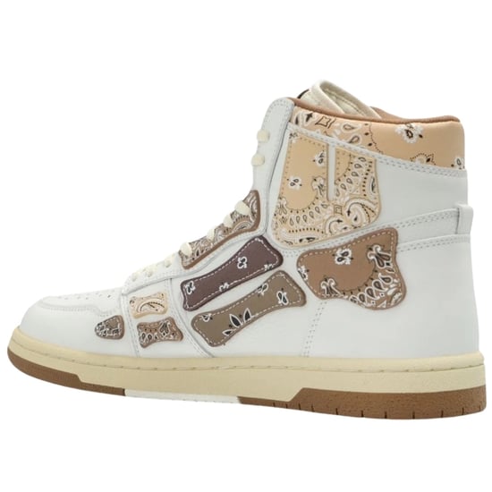 Amiri Bandana Skel Top High Top White Sneakers